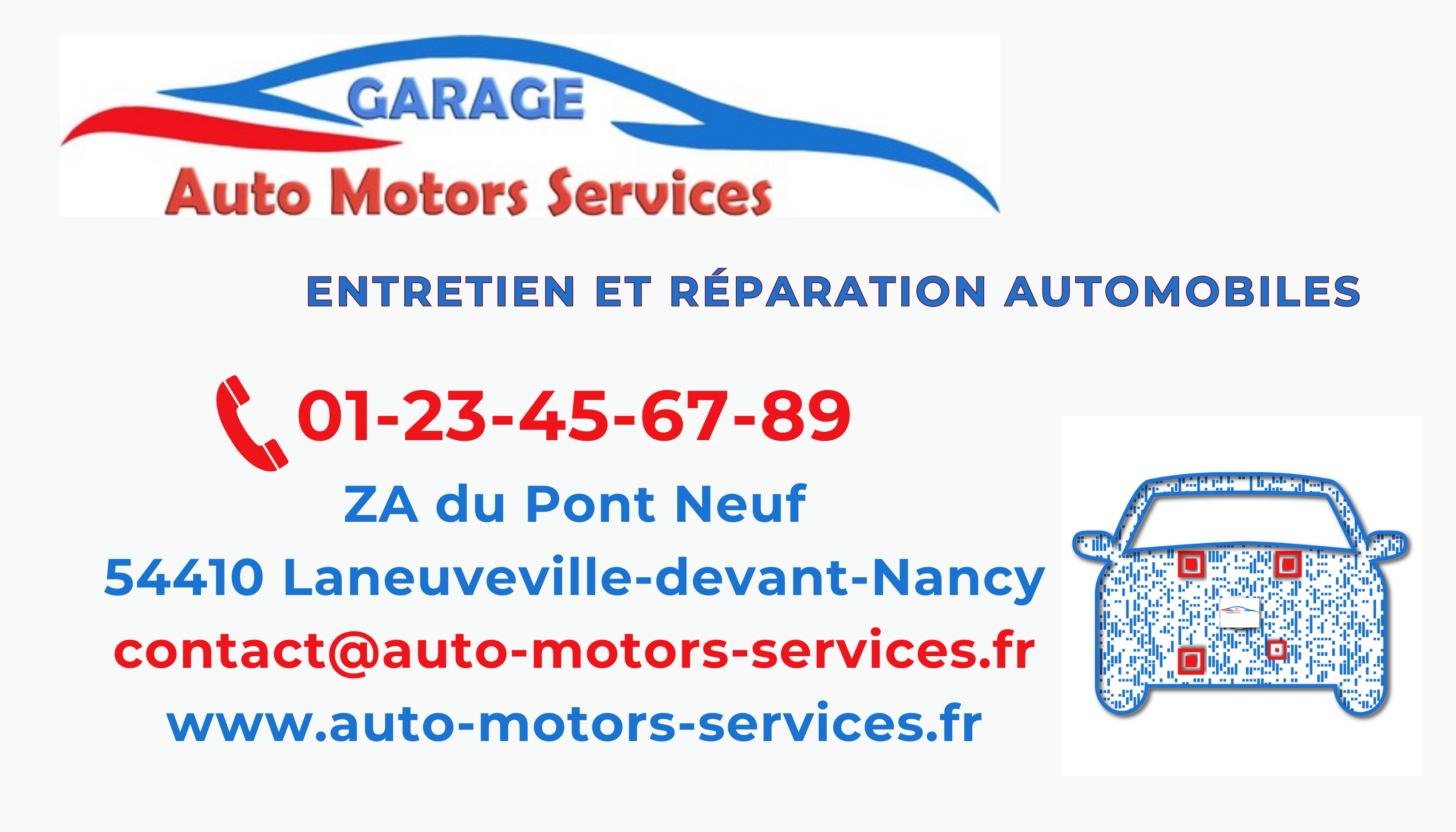 Carte de visite du Garage Auto-Motors-Services - 54